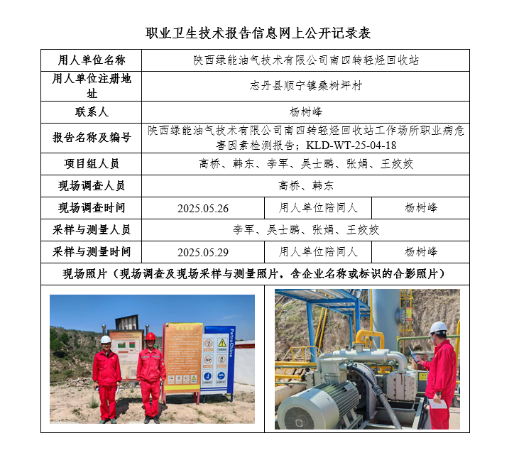 陜西綠能油氣技術有限公司南四轉輕烴回收站