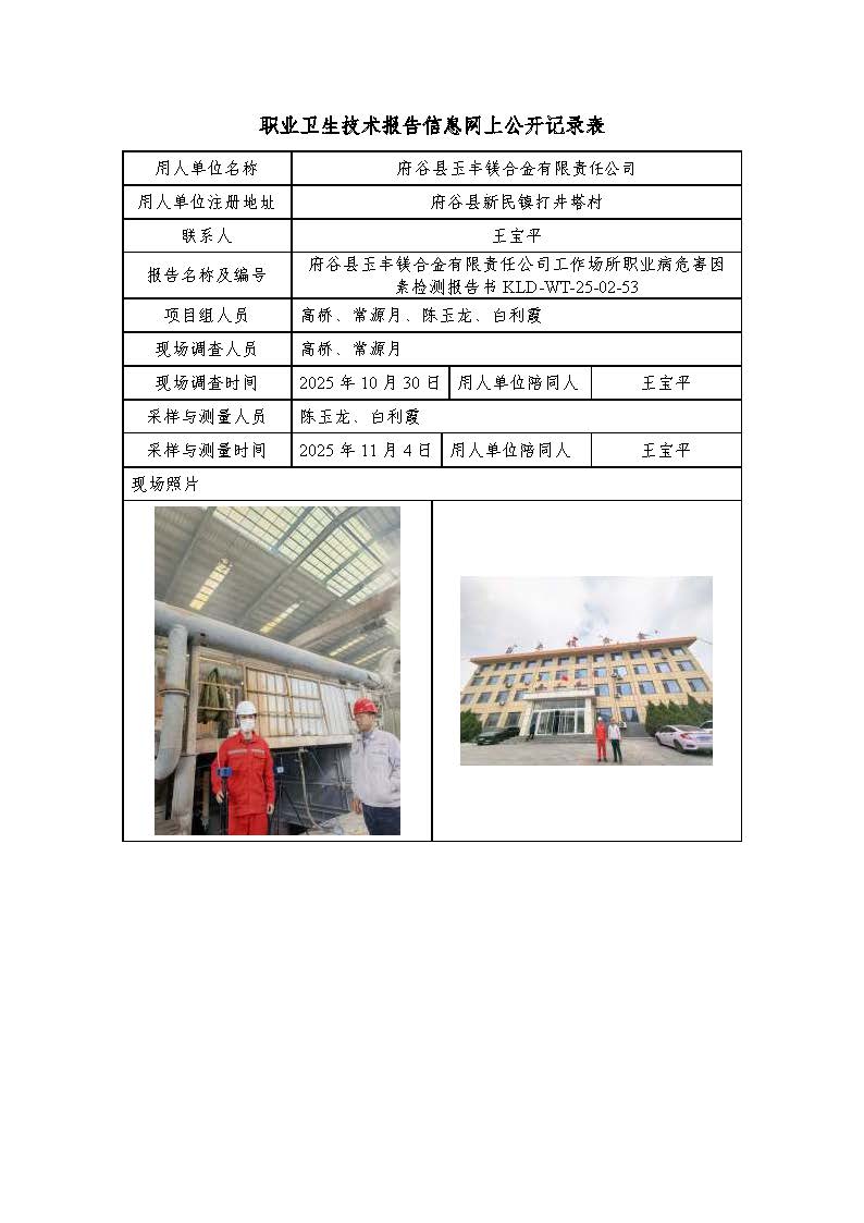 府谷縣玉豐鎂合金有限責任公司